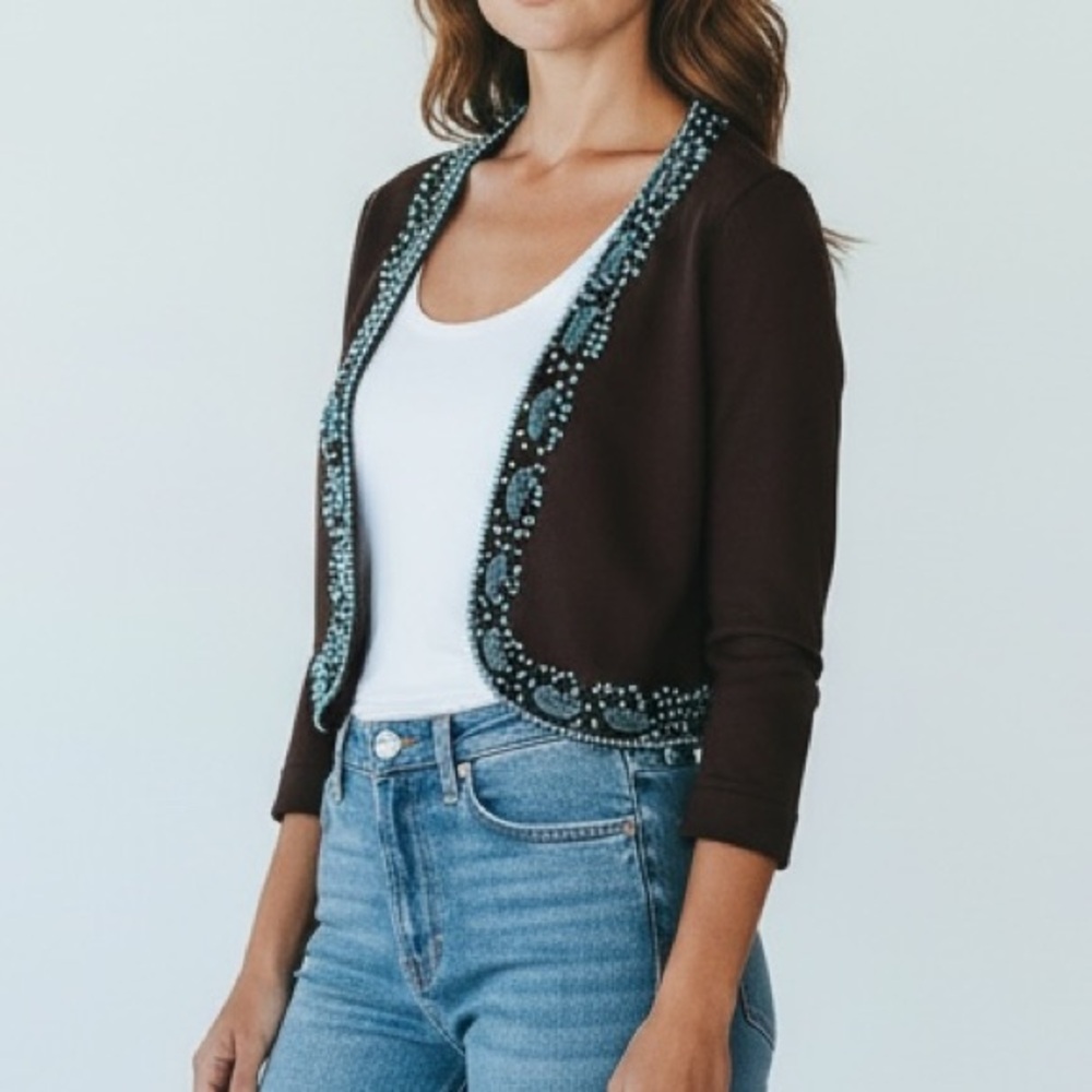 INC Women’s Knit Top Bolero Size S